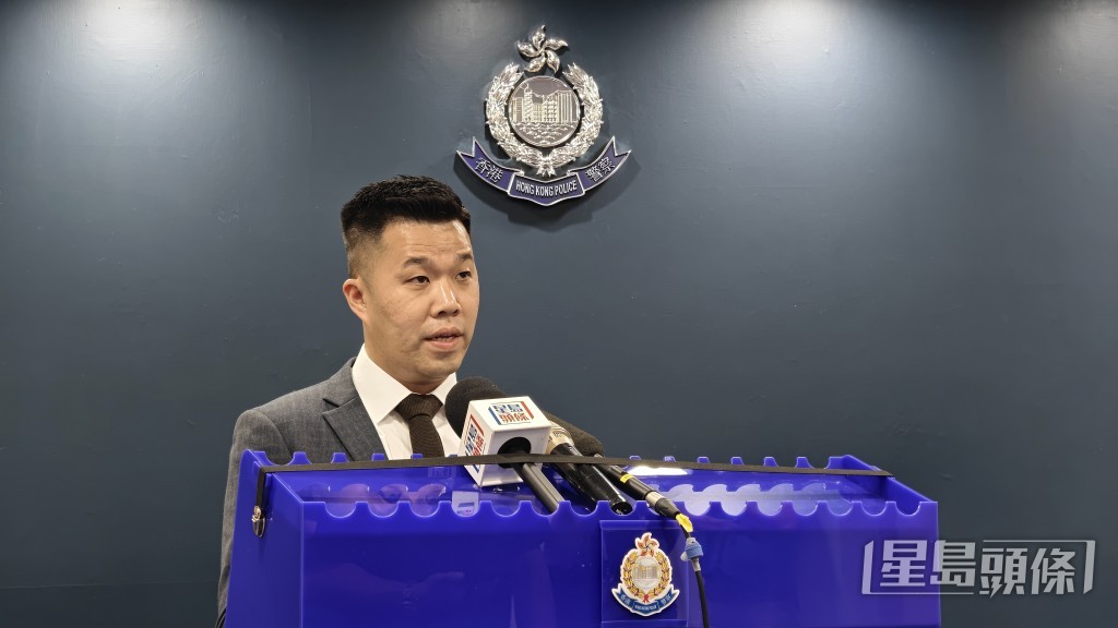 元朗警區反三合會行動組督察聶鎮緯交代案情。 元朗警區反三合會行動組督察聶鎮緯交代案情。