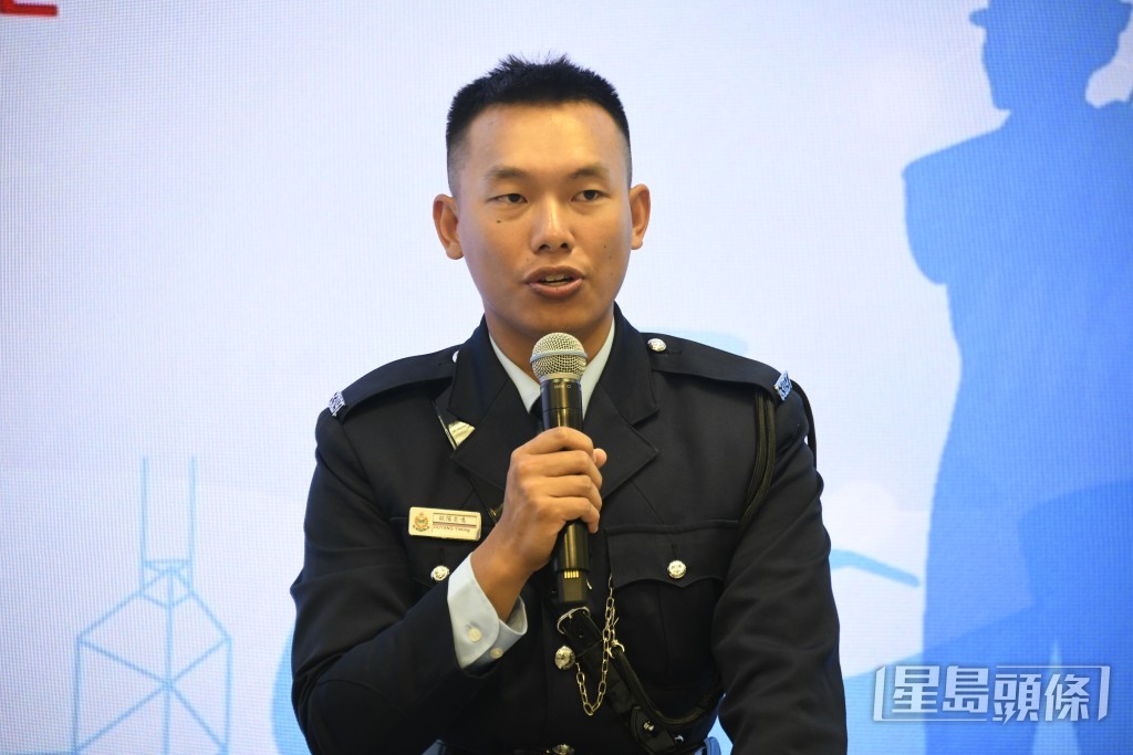 獲頒薛富盃和銀笛的學警歐陽奕鳴，過去曾因體適能測試「肥佬」要離開警校。楊偉亨攝