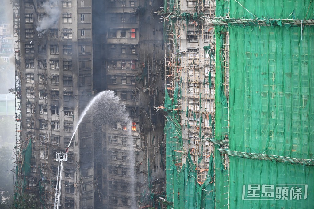 大埔宏福苑五級奪命火,釀成159人死亡。資料圖片 大埔宏福苑五級奪命火,釀成159人死亡。資料圖片