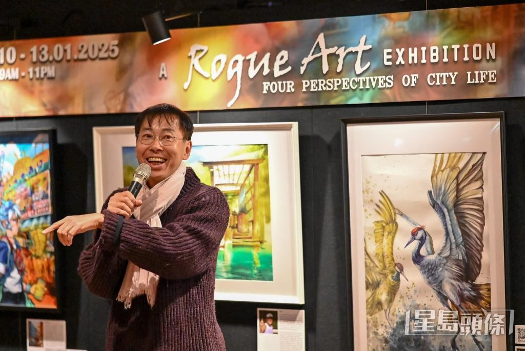 支明远连结多位居港的外籍艺术工作者办画展。 受访者提供