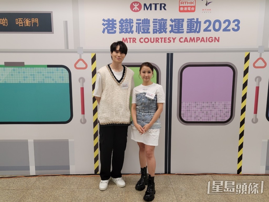 胡鴻鈞比糖妹高一個頭。