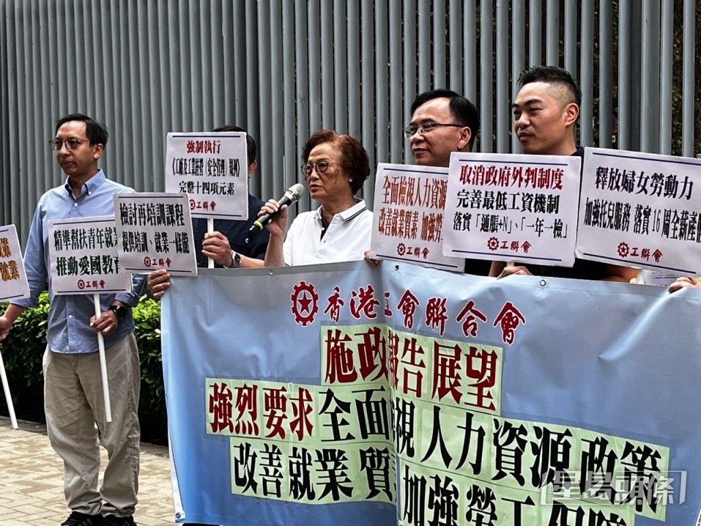 工聯會榮譽會長林淑儀亦關注惡劣天氣下僱員安全問題。黃子龍攝