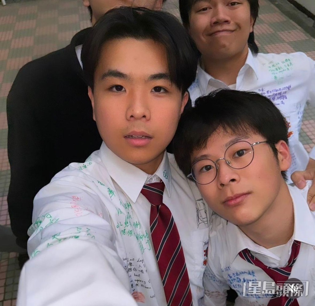 新演員蘇文濤(右)現為學生。 新演員蘇文濤(右)現為學生。