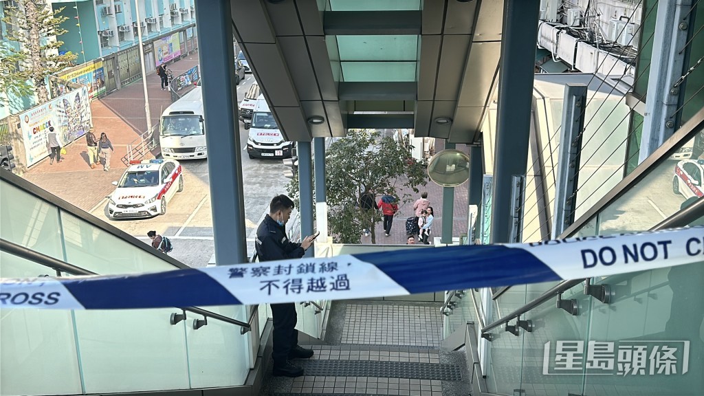 警員封鎖現場調查。劉漢權攝
