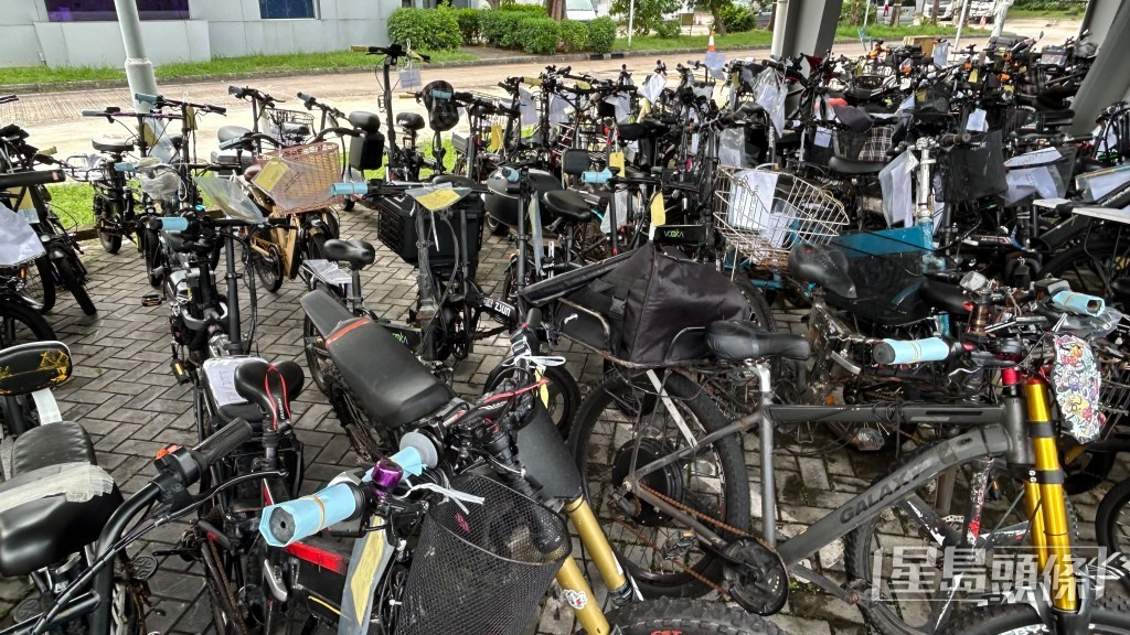 被截獲的電動單車。蔡楚輝攝 被截獲的電動單車。蔡楚輝攝