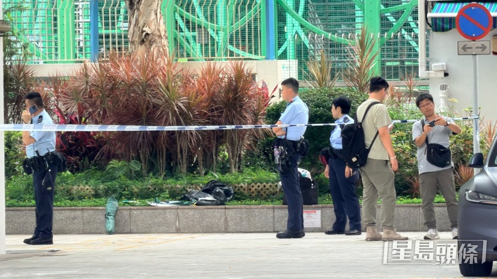 警員到場調查。梁國峰攝 警員到場調查。梁國峰攝