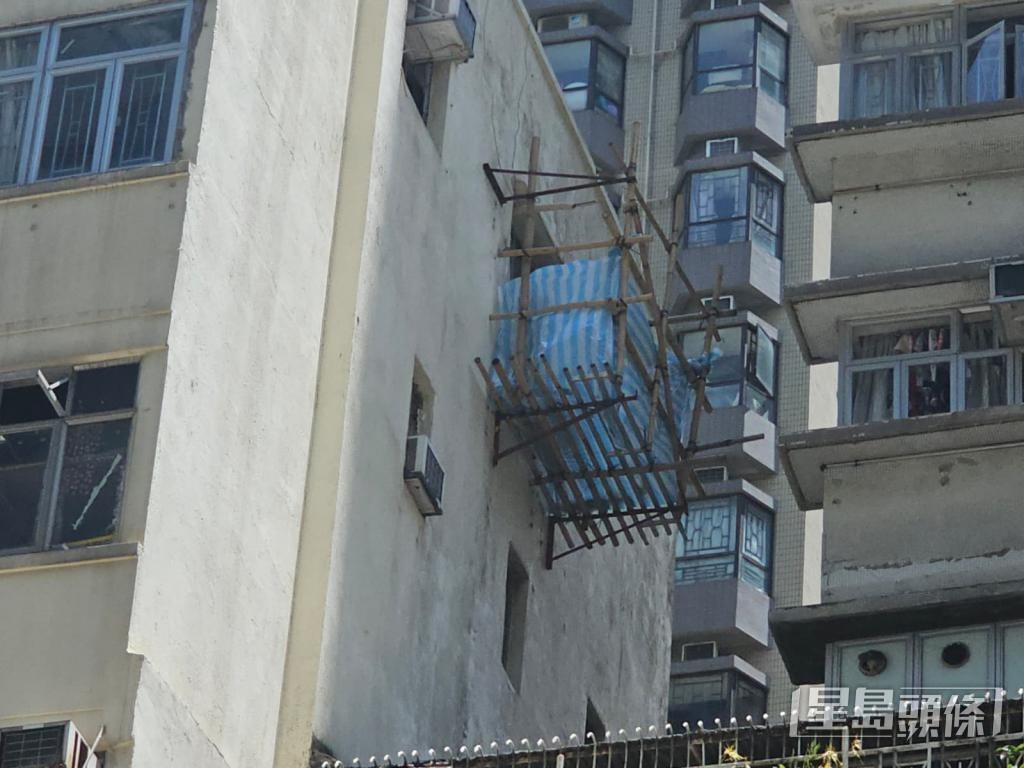 建造業總工會理事長周思傑指，部分維修工程直接將帆布鋪設在密竹上，或存在安全風險。