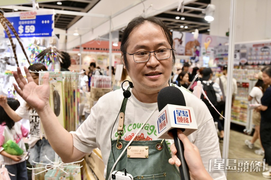 韓國寵物用品的GOSU負責人容先生。盧江球攝