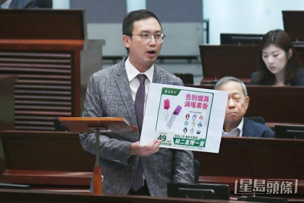 自由黨李鎮強。何健勇攝 自由黨李鎮強。何健勇攝