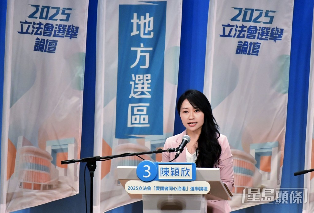 立法會選舉新界西南選區三號候選人工聯會陳穎欣。