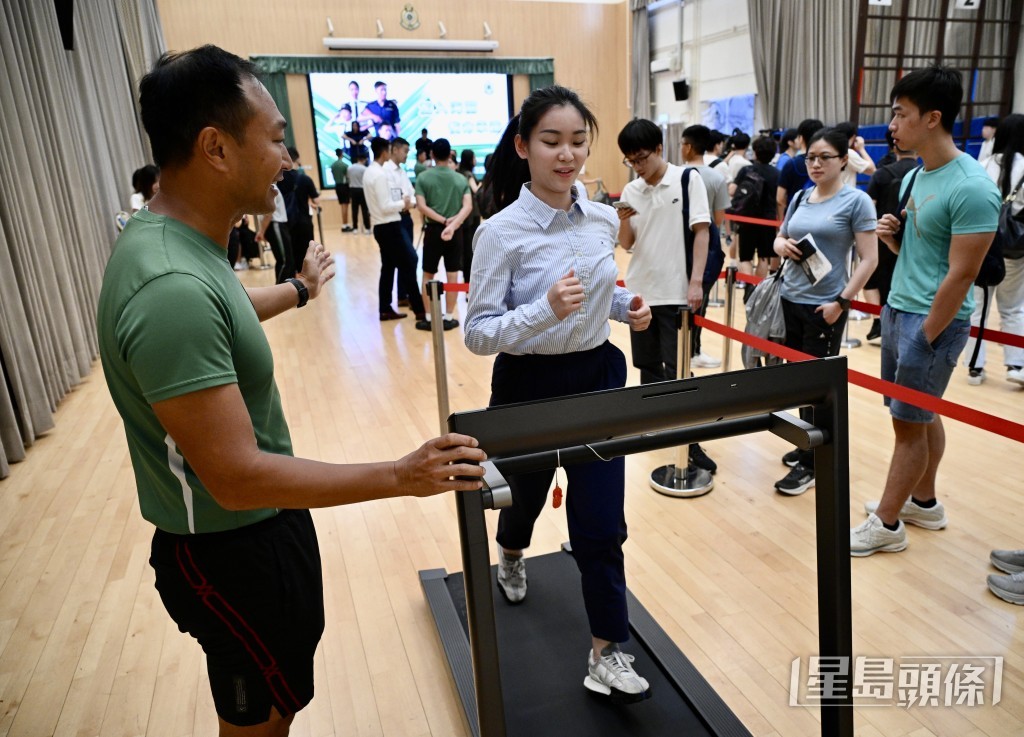 現場有800米跑步速體驗區。蘇正謙攝 現場有800米跑步速體驗區。蘇正謙攝