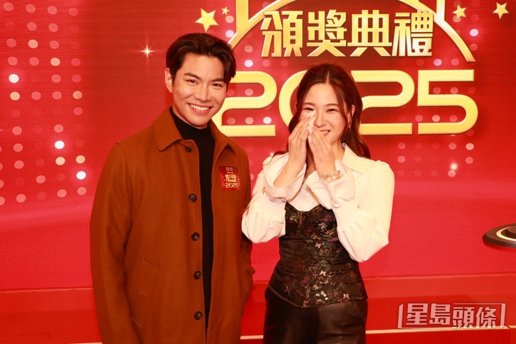 緋聞男女陳懿德、羅天宇記者會同場。