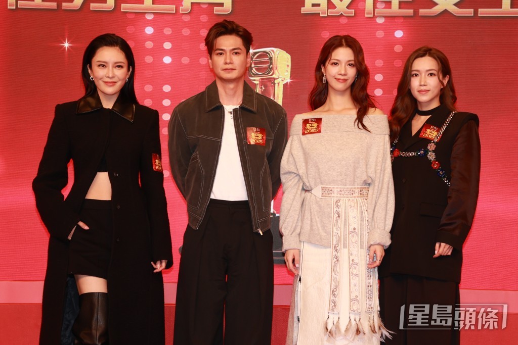 陳曉華對羅子溢(左2)奪視帝呼聲高表示開心。