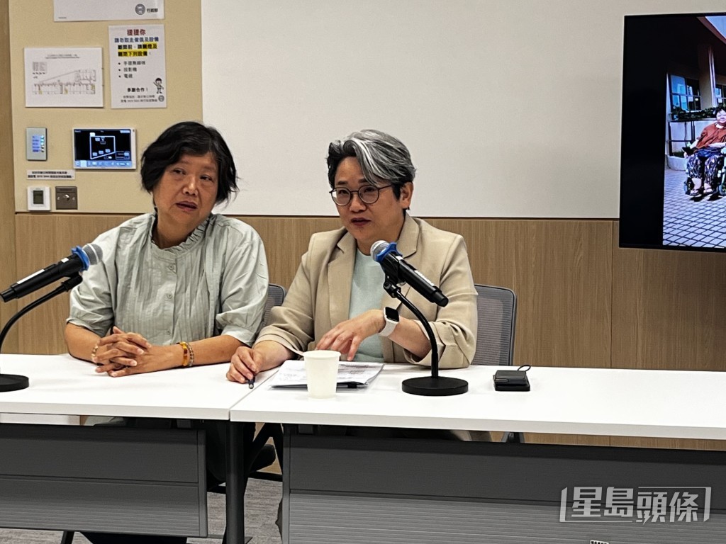 社會福利界立法會議員陳文宜(右)。李健威攝 社會福利界立法會議員陳文宜(右)。李健威攝