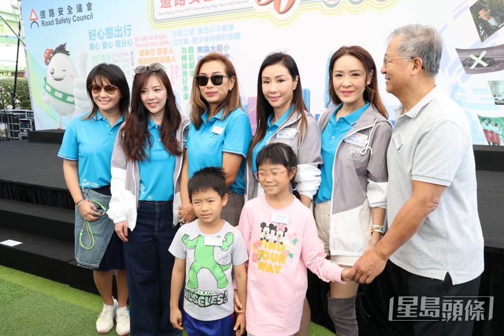 莫可欣、向海岚与戚黛黛今日（26日）到湾仔出席交通安全嘉年华活动。