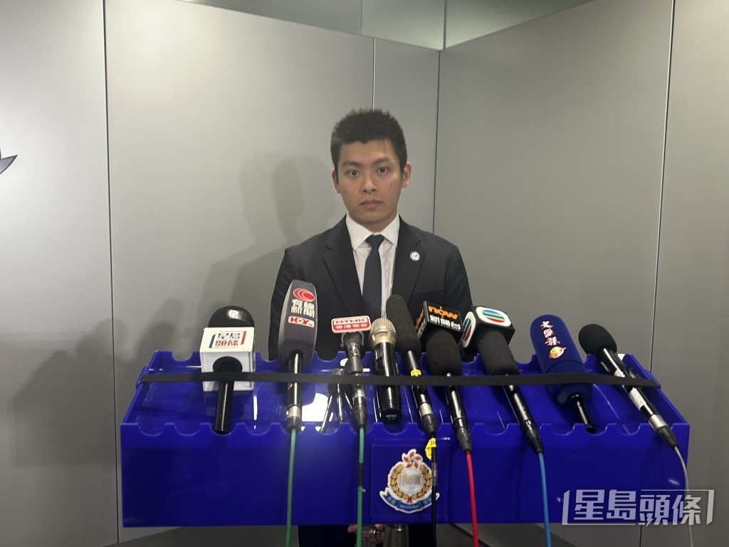 灣仔警區重案組督察李昕翰講述案情。楊偉亨攝
