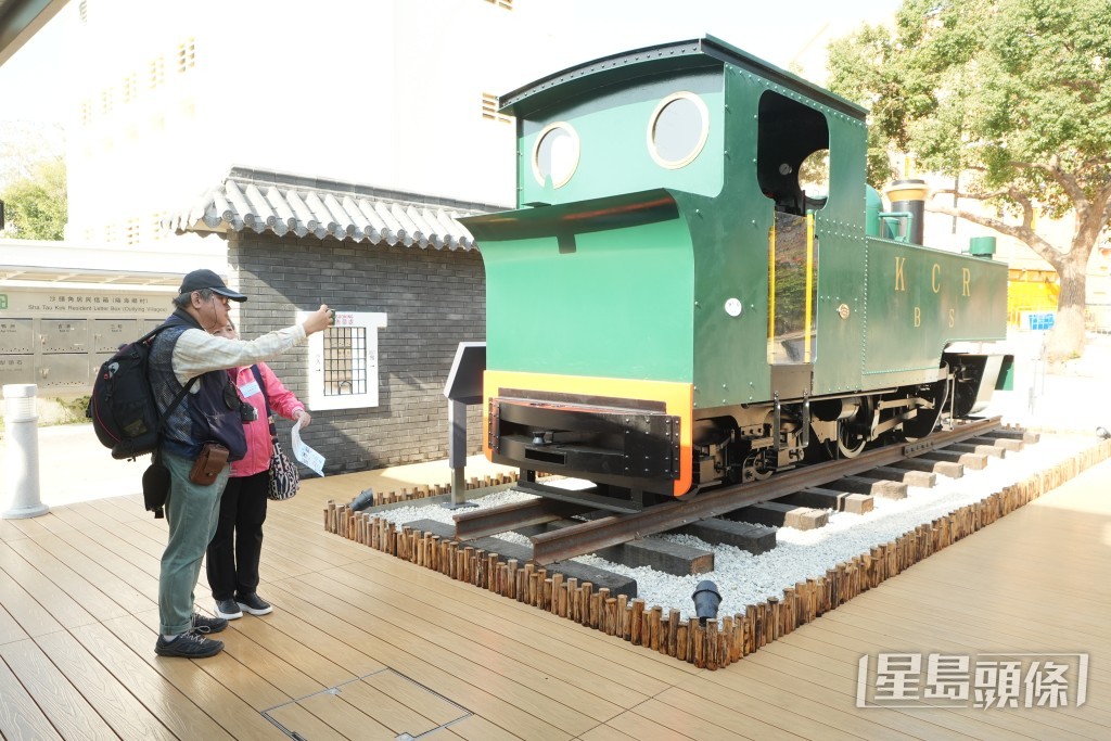 沙頭角舊消防局的復刻版手推消防車。劉駿軒攝