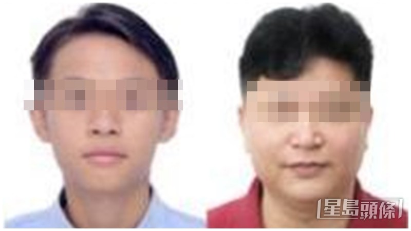 王青霞的疑似陳姓老公與16歲兒子。 王青霞的疑似陳姓老公與16歲兒子。