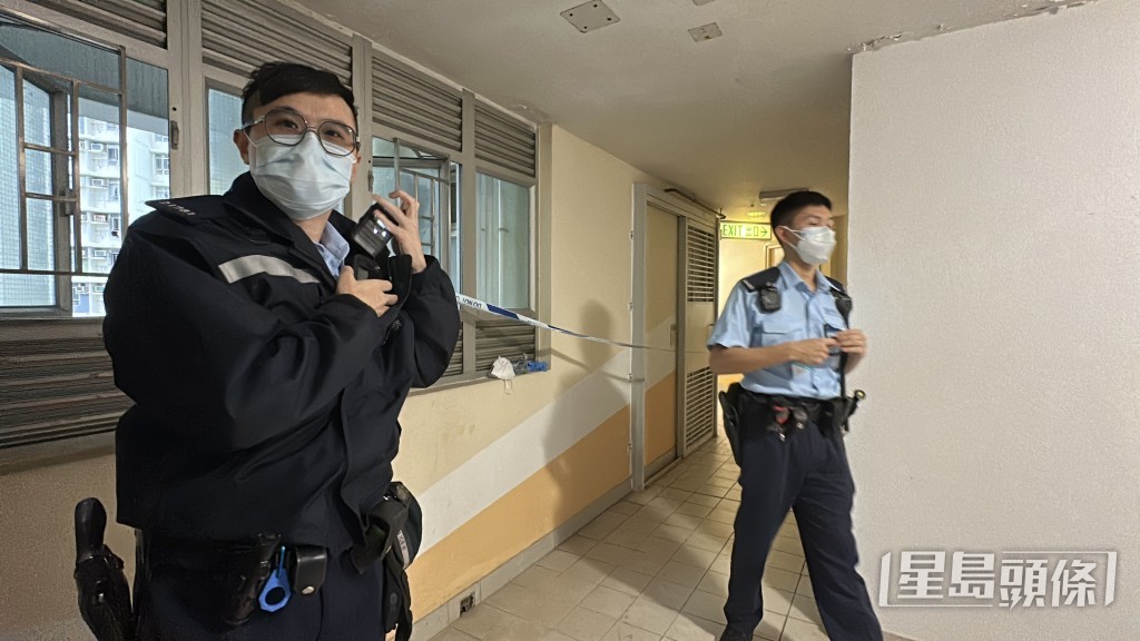 警員拉起封鎖線。