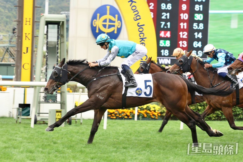 「榮利雙收」上場回師田草千四米輕易贏出在港首場頭馬。