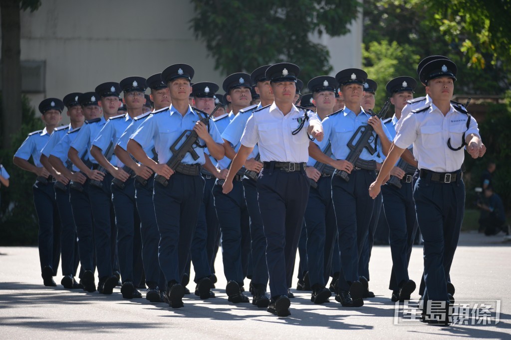 香港警察學院今日（11日）舉行結業會操。