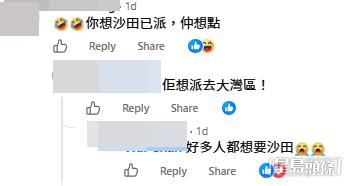 網民意見(帖文留言截圖) 網民意見(帖文留言截圖)