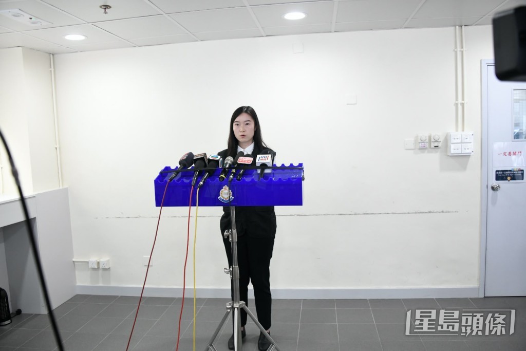 將軍澳警區反三合會行動組主管方妙群督察講述案情。楊偉亨攝