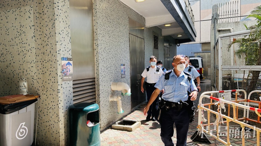 警員到場調查。蔡楚輝攝 警員到場調查。蔡楚輝攝