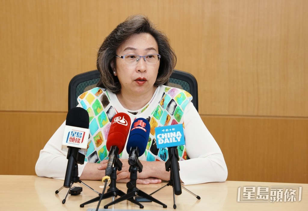 何蓓茵表示,「國家安全培訓只有進行式,沒有過去式」,須持續地做下去。汪旭峰攝 何蓓茵表示,「國家安全培訓只有進行式,沒有過去式」,須持續地做下去。汪旭峰攝