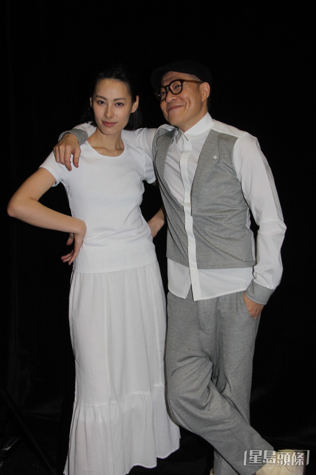 2014年詹瑞文與梁洛施合作舞台劇《快樂勿語》。