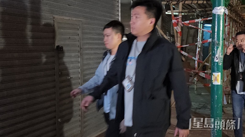 警員到場調查事件。黎志偉攝 警員到場調查事件。黎志偉攝