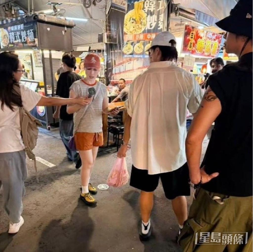 吳業坤和江美儀到高雄拍《試真D》被網民踢爆 。