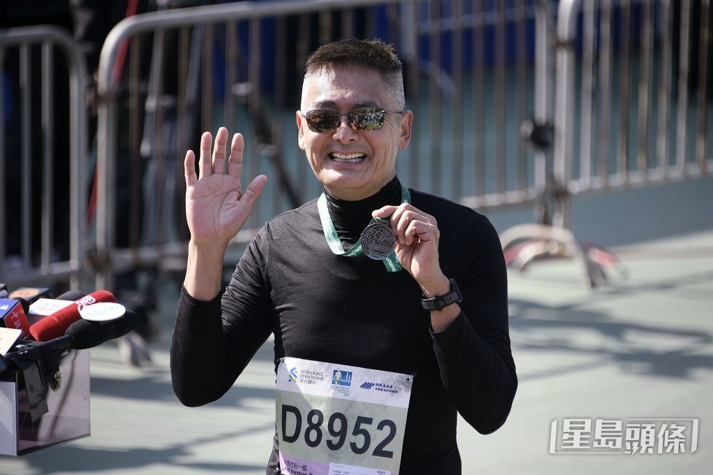 70歲國際影星「發哥」周潤發去年再度出戰半馬。資料圖片