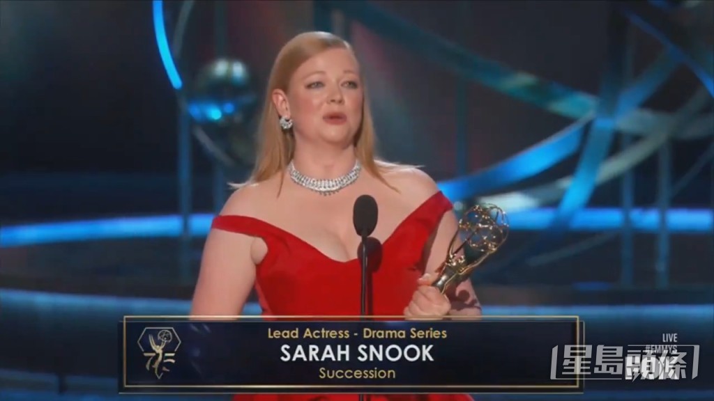 《传媒家族继承人》Sarah Snook继金球奖后，再封后
