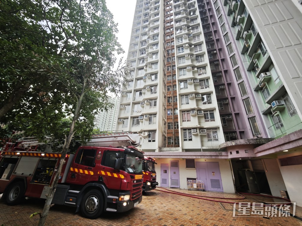 消防到場將火救熄。 消防到場將火救熄。