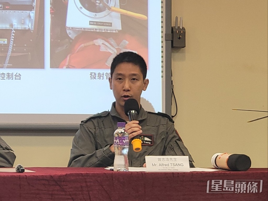 政府飛行服務隊一級空勤主任曾志浩。趙克平攝 政府飛行服務隊一級空勤主任曾志浩。趙克平攝
