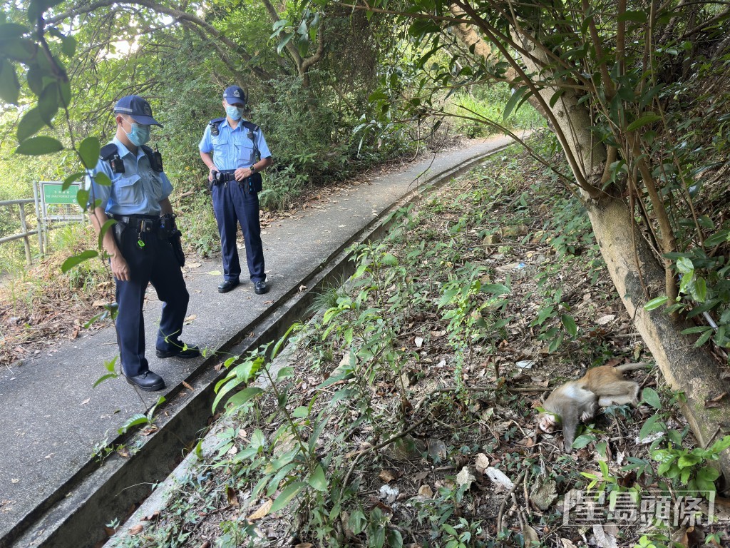 警方及消防員隨即趕往現場。梁國峰攝 警方及消防員隨即趕往現場。梁國峰攝