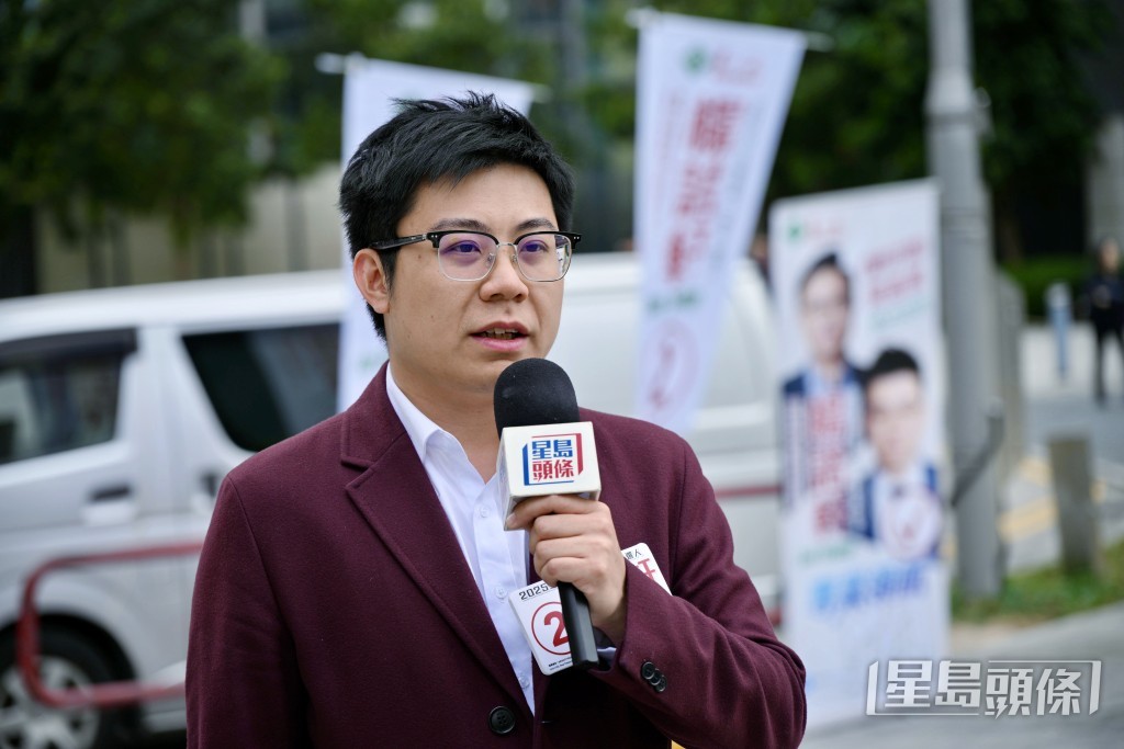 立法會選舉九龍中選區2號候選人無政治聯繫楊諾軒。蘇正謙攝