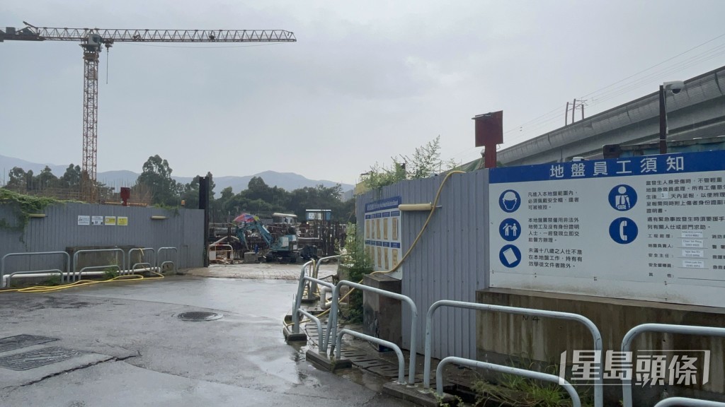 八鄉一個地盤一名男工人觸電清醒送院。楊偉亨攝