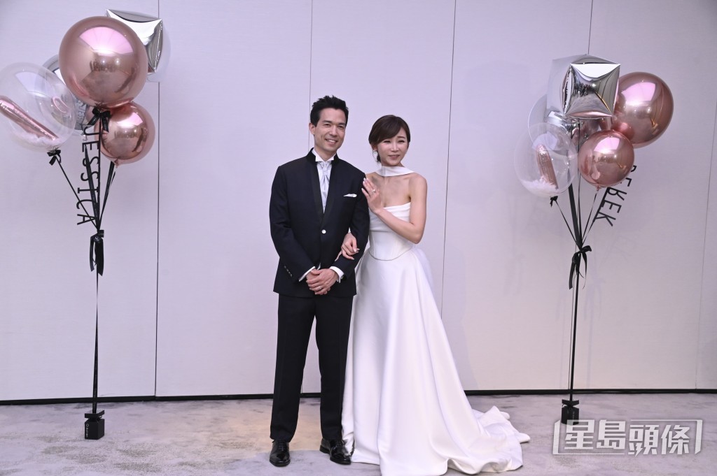 簡淑兒與麥大力舉行婚宴。 簡淑兒與麥大力舉行婚宴。
