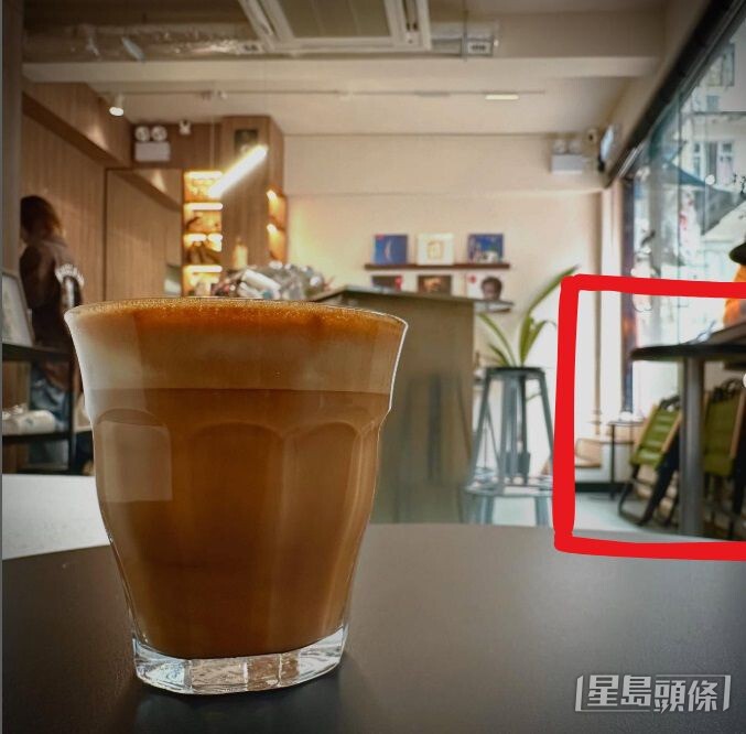 有店家稱不提供座椅,惟店內卻放置戶外使用的露營椅(紅框)。 Threads截圖 有店家稱不提供座椅,惟店內卻放置戶外使用的露營椅(紅框)。 Threads截圖