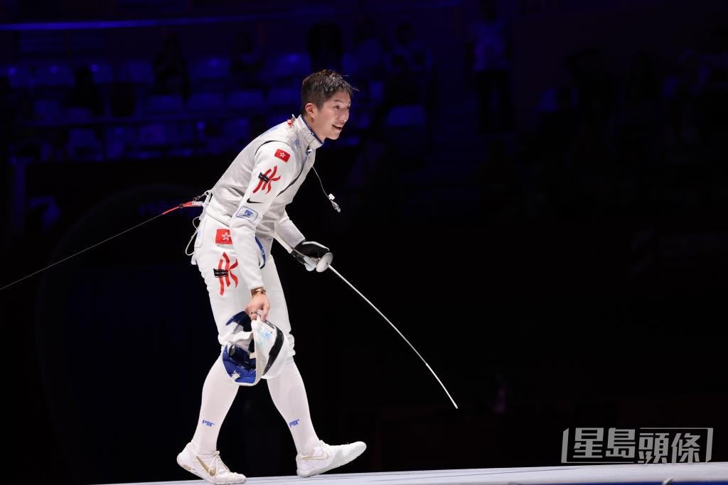 張家朗決賽時狀態大勇。徐嘉華攝 張家朗決賽時狀態大勇。徐嘉華攝