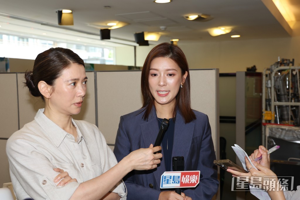 余香凝首次與袁詠儀合作表示好開心。