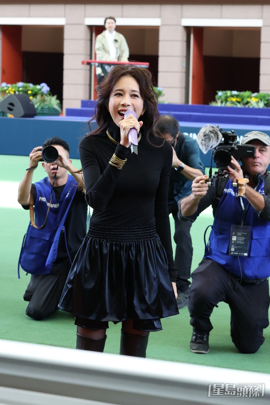 莫文蔚說今次來到沙田馬場勾起很多回憶。 莫文蔚說今次來到沙田馬場勾起很多回憶。