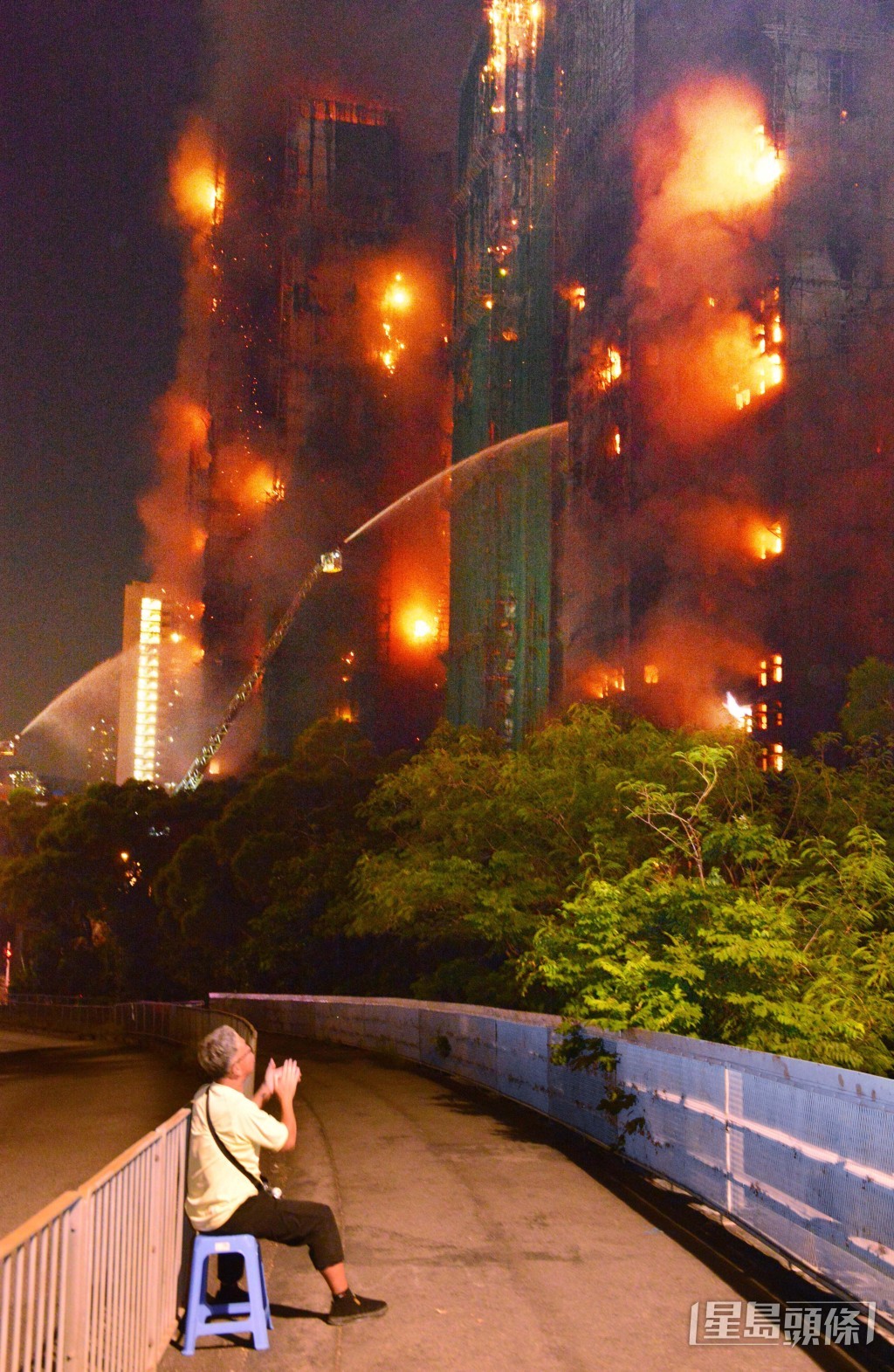 大埔宏福苑五級火。 