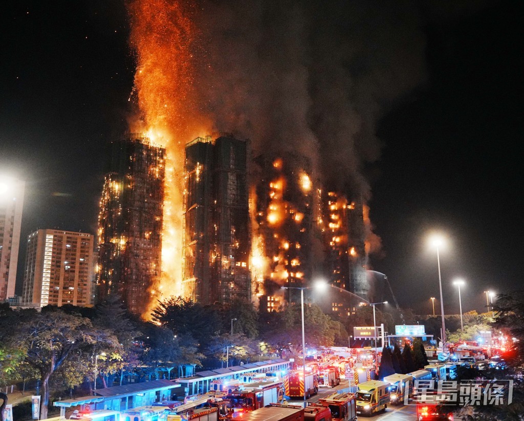 大埔宏福苑五級火造成至少55人死亡。資料圖片 大埔宏福苑五級火造成至少55人死亡。資料圖片