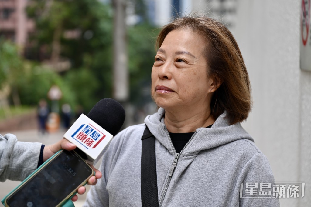 住在富邦閣的梁女士。 住在富邦閣的梁女士。