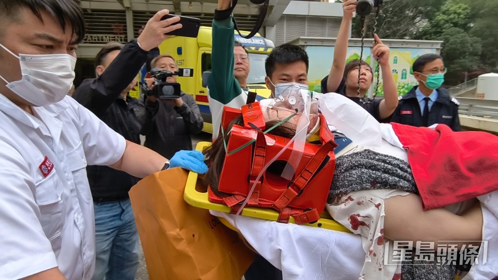 傷者送院救治。黃文威攝