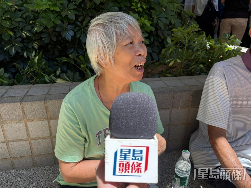 黃婆婆表示,與李家超交流期間,他問及邨內生活交流是否方便。黃子龍攝 黃婆婆表示,與李家超交流期間,他問及邨內生活交流是否方便。黃子龍攝
