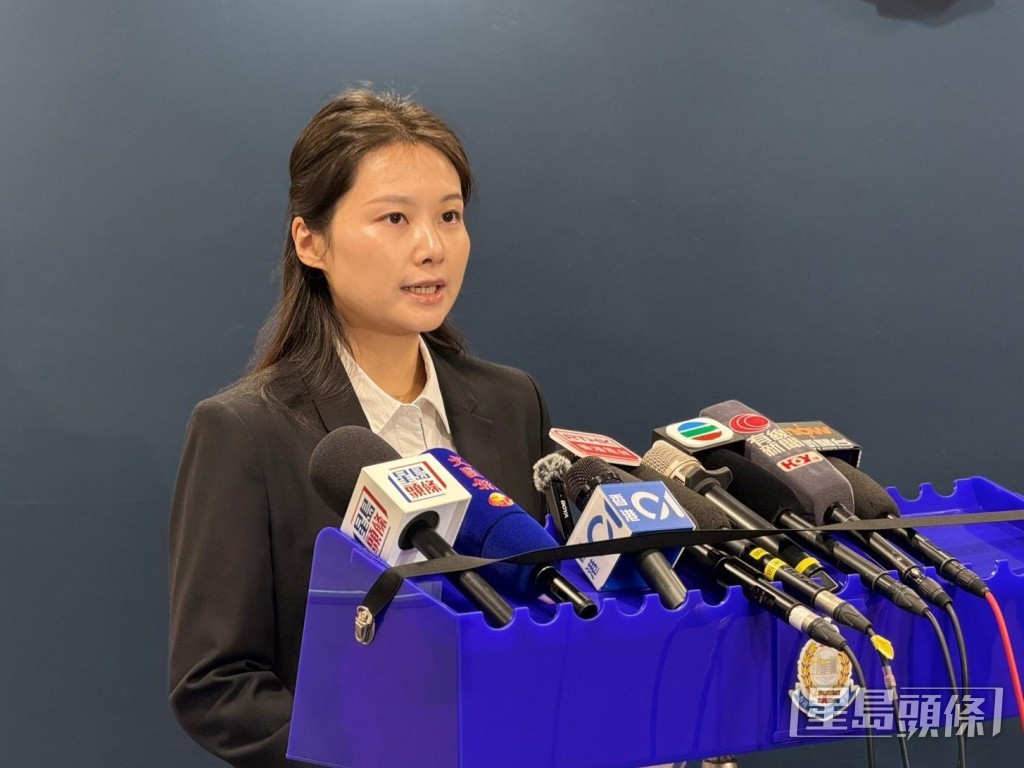 元朗警區刑事調查隊高級督察陳敏熹交代案情。曾志恆攝